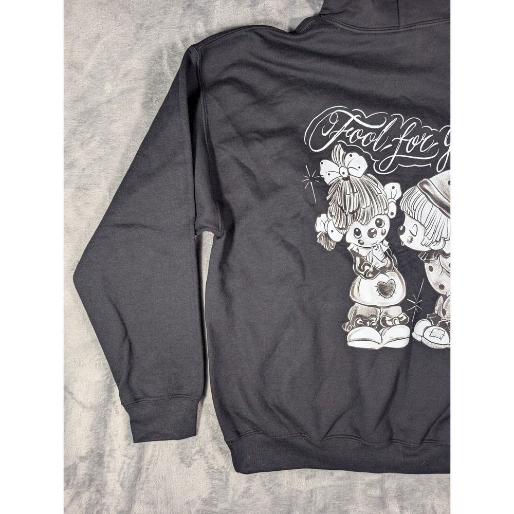 Gildan DryBlend Men Large Black Fool For You Clown Graphic Pullover Hoodie Size - Picture 11 of 14